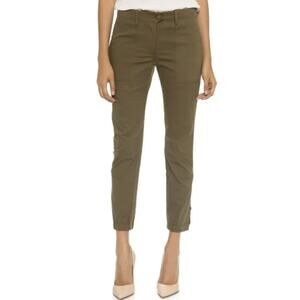 Veronica Beard Field Cargo Jogger Pants Stretch Twill Olive Green Sz 4 Luxe Crop